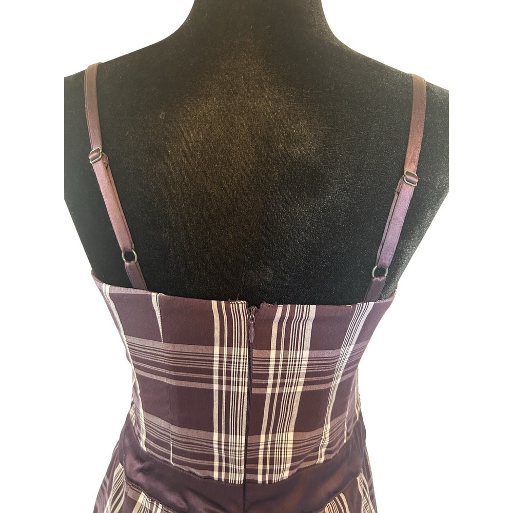 Bebe Purple Plaid Dress Size 8 - Picture 6 of 11